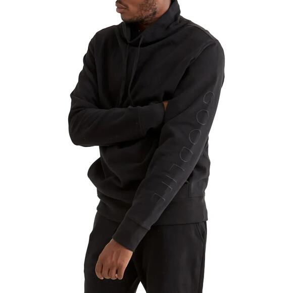 Goodlife NWT Men's Sueded Fleece Funnel Neck Pullover Sweatshirt Black Size M - Picture 1 of 6